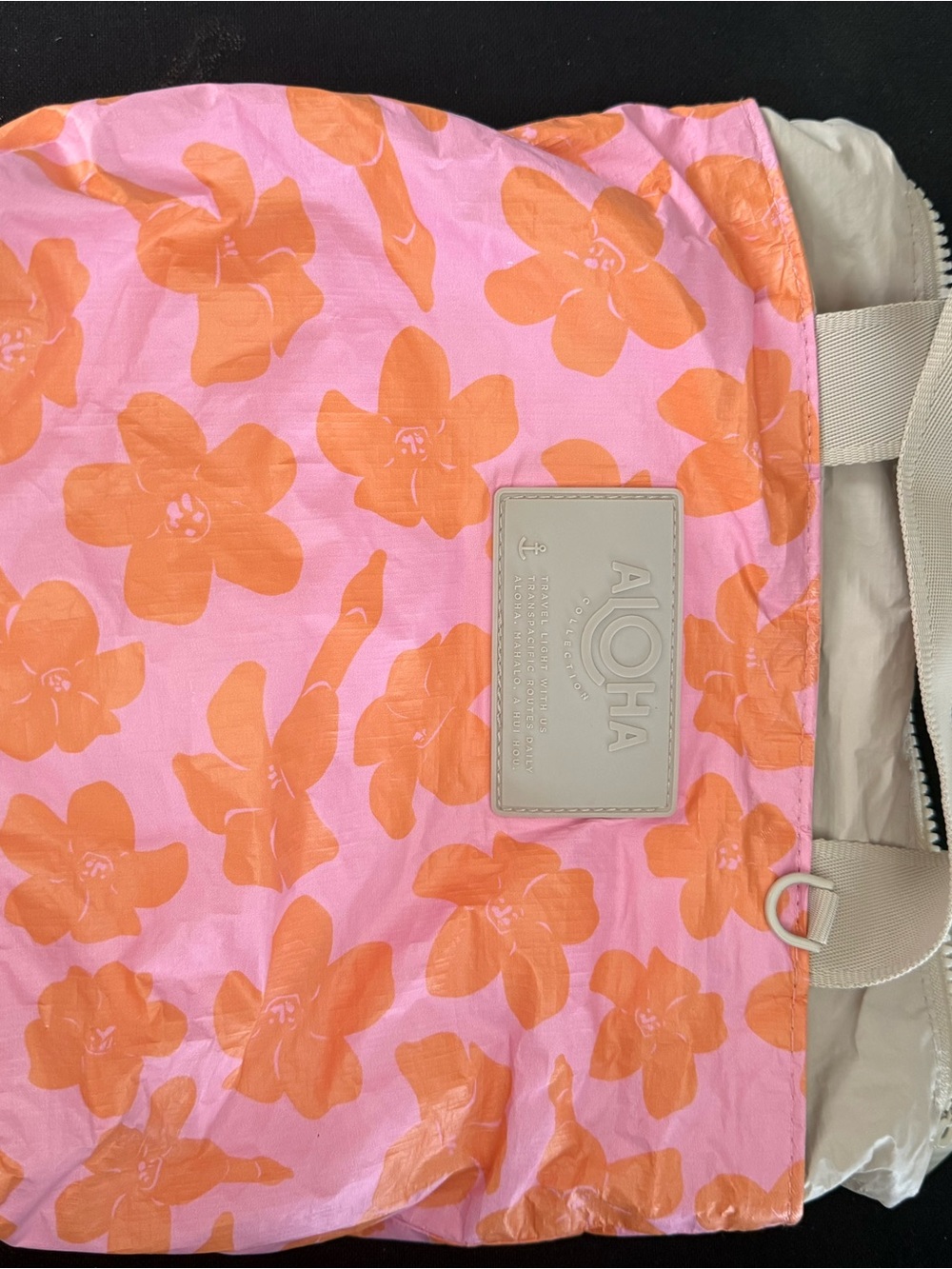 aloha collection puakenikeni buds mini tripper tote pink orange - Picture 3 of 6